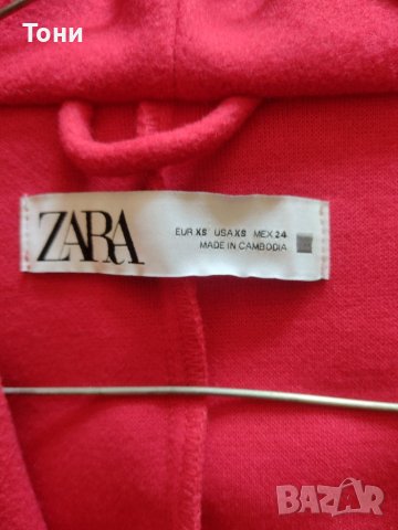 Червен тренч Zara, снимка 4 - Якета - 42013650