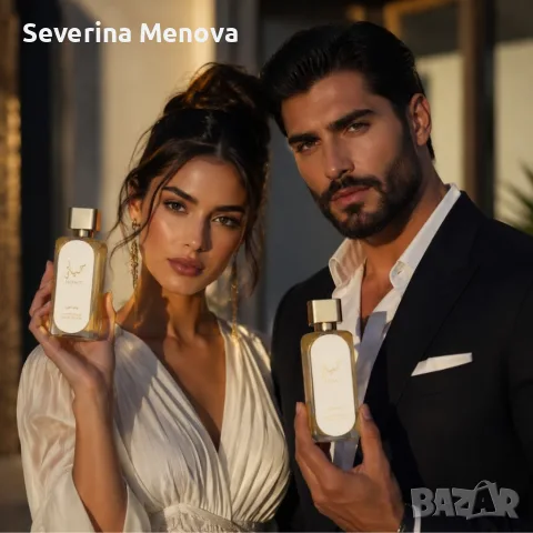 Комплект луксозни арабски парфюми за него и за нея Lattafa Hayaati Gold Elixir + Hayaati Florence ED, снимка 4 - Унисекс парфюми - 56046781