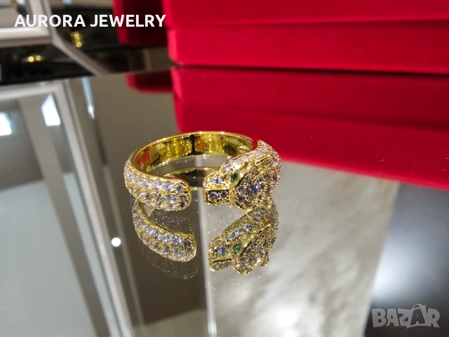 CARTIER Panthere de Cartier Gold Paved Diamonds Дамски Пръстен