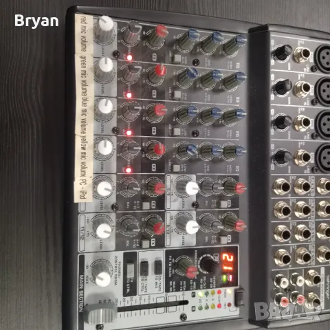 Behhringer Xenyx 1202 FX малък пулт за ремонт, снимка 4 - Ресийвъри, усилватели, смесителни пултове - 48977779