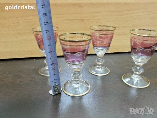 ретро стъклени чаши , снимка 2 - Антикварни и старинни предмети - 49016936
