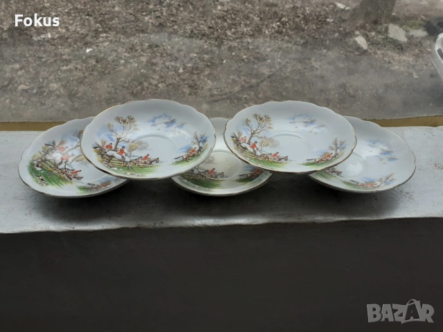 Стар англиски порцелан чинийки, снимка 3 - Антикварни и старинни предмети - 53432014