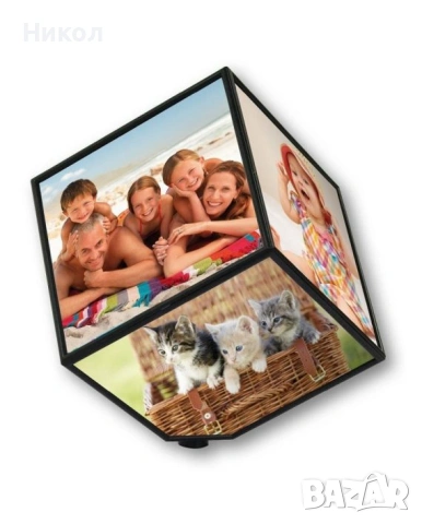 Стилна рамка за снимки- Въртящ се куб за 6 снимки Out of the blue 📸 , снимка 2 - Декорация за дома - 53832568