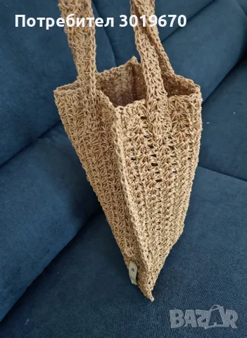 плетена пазарска чанта, снимка 3 - Чанти - 48784899