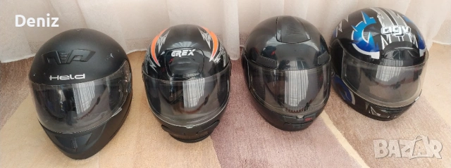 4 бр. моторни каски за пистов мотор (обща цена)