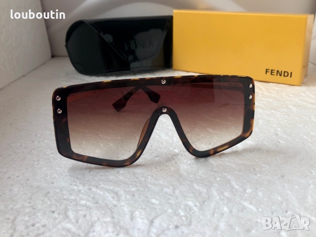 Fendi 2022 дамски слънчеви очила маска с лого, снимка 9 - Слънчеви и диоптрични очила - 36093033