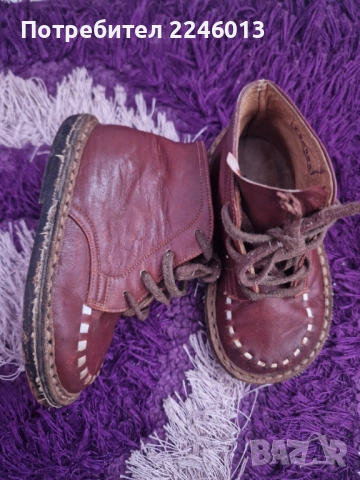 Ретро детски обувки естествена кожа, снимка 2 - Антикварни и старинни предмети - 52393600