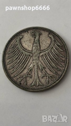 Сребърна монета Германия 5 марки, 1951, снимка 2 - Нумизматика и бонистика - 41484845