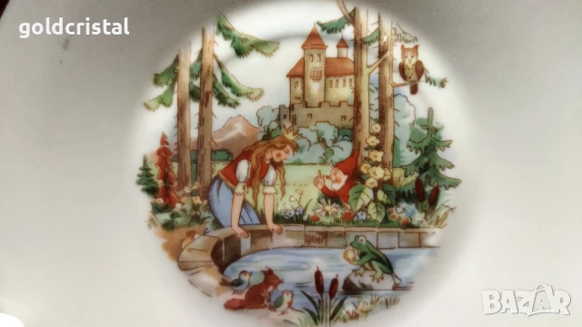 Стар български порцелан изида детски приказки , снимка 3 - Антикварни и старинни предмети - 50442435