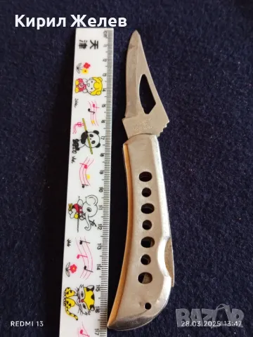 Красиво джобно ножче острието се клати цена съобразена с състоянието 11831, снимка 6 - Ножове - 49674117