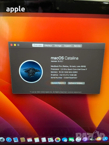 15" Core i7 MacBook Pro A1398 (Late 2013-DG)-i7/16GB RAM/512 GB SSD/2GB VGA, снимка 9 - Лаптопи за работа - 53129610