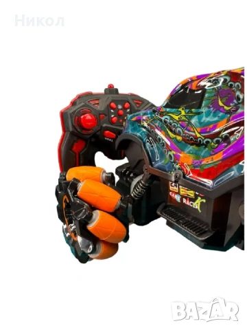 Радиоуправляема кола за дрифт Чудовище - Monster Light , снимка 6 - Коли, камиони, мотори, писти - 53233108