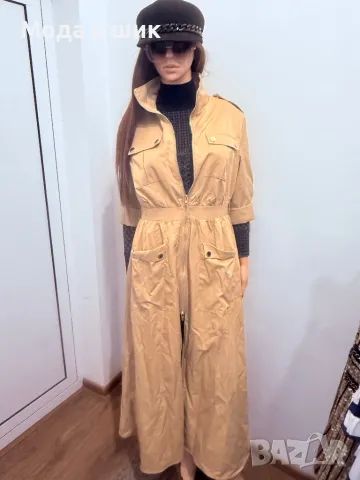 Манто в бежаво , снимка 5 - Палта, манта - 49609297