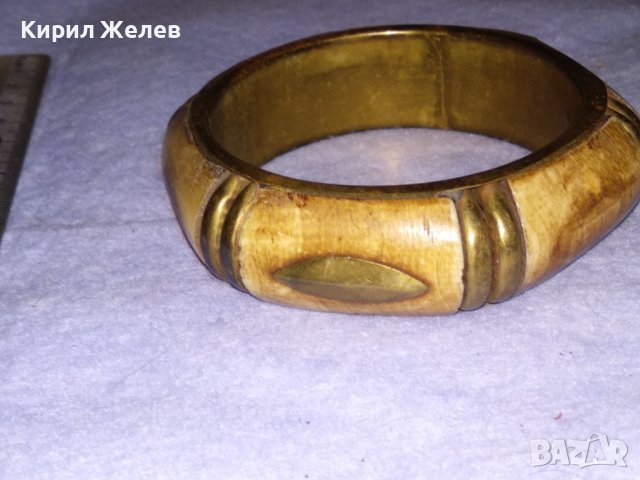 СТАРА БРОНЗОВА ТИБЕТСКА ТРАДИЦИОННА ЕТНО ГРИВНА с КАМИЛСКА КОСТ РЪЧНА ИЗРАБОТКА 16702, снимка 10 - Антикварни и старинни предмети - 41202239