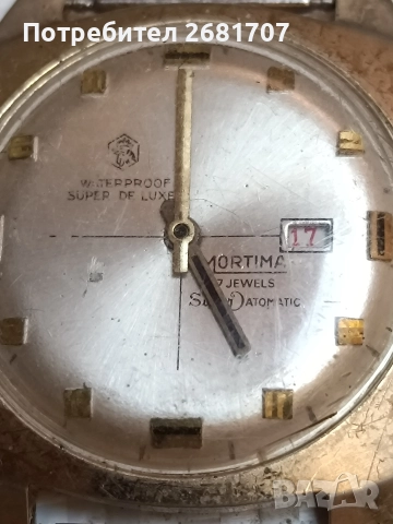 позлатен мъжки часовник Mortima, снимка 2 - Мъжки - 52967826