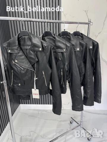 Ново черно кожено яке 