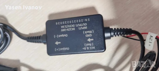 Захранващ кабел захранване понижаване на напрежението 12~24V до 5V+ C5 PogoPin, снимка 3 - Чанти, стативи, аксесоари - 49349512