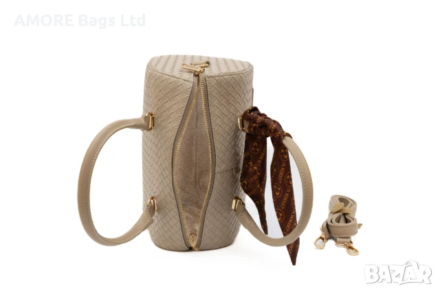 Класическа дамска чанта AMORE Beatrice - Beige, снимка 7 - Чанти - 50659858