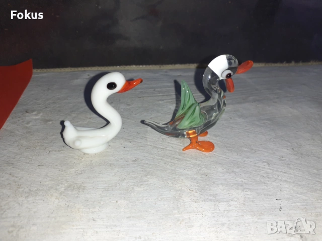 Лот страшно красиви фигури миниатюри Мурано Murano, снимка 6 - Антикварни и старинни предмети - 53422439