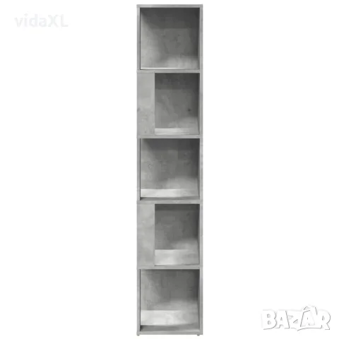 vidaXL Ъглов шкаф, бетонно сив, 33x33x164,5 см, инженерно дърво, снимка 4 - Шкафове - 56147838
