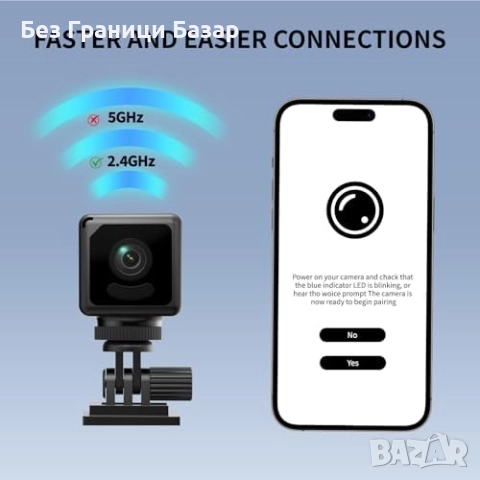 Нова Мини шпионска камера 4K за дом и офис с нощно виждане и WiFi, снимка 7 - IP камери - 51775654