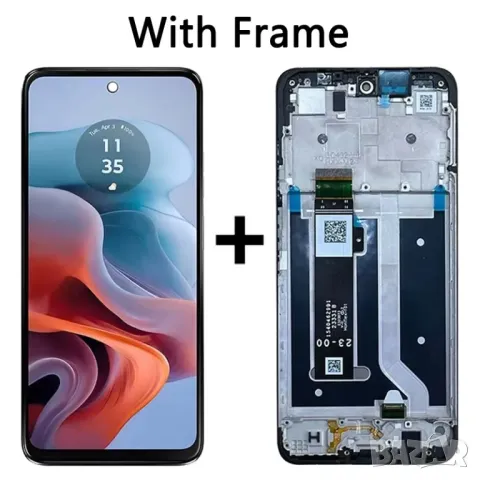 Дисплей за Motorola G34, тъч екран, с рамка, LCD, тъчскрийн, LED, Moto G34, XT2363, тъч скрийн, снимка 3 - Резервни части за телефони - 49305540