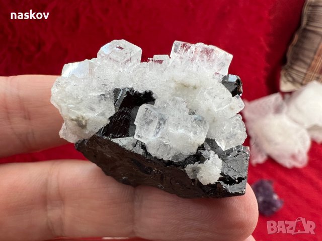 Кристали бруцит, лимонит, родохрозит, титанит, апофилит, ахат, калцит, кварц, снимка 10 - Колекции - 27741580