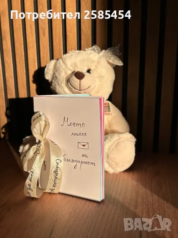 Мече-пощальон с писмо на благодарност, снимка 1