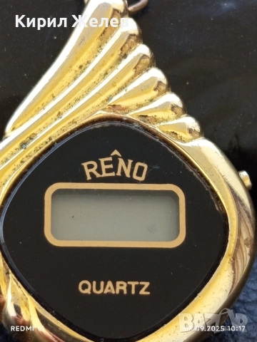 Ретро електронен часовник дамски за врата RENO QUARTZ рядък 32354, снимка 3 - Антикварни и старинни предмети - 51588362