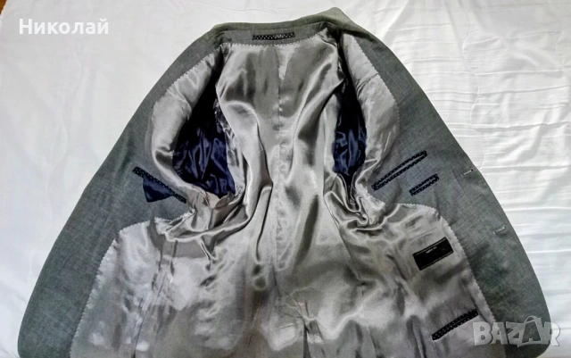 Мъжко сако 100% студена вълна + подарък, снимка 10 - Сака - 53605375