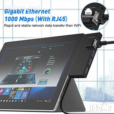 Нова Докинг станция за Surface Go USB C-Hub USB C-Hub /5в1, снимка 5 - Друга електроника - 41548397