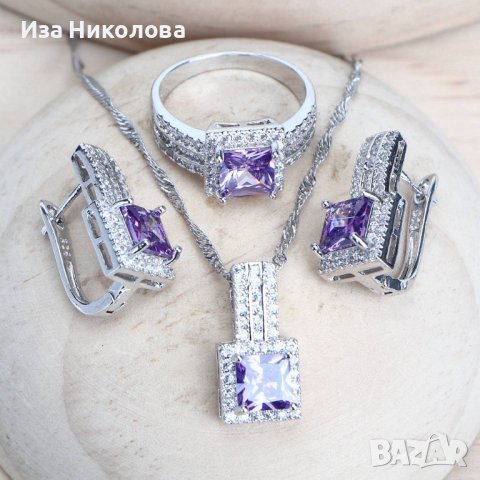 Сребърен бижутериен комплект, снимка 4 - Бижутерийни комплекти - 41637257