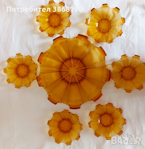 Стъклен сервиз за торта и сладкиши, снимка 5 - Сервизи - 48625648