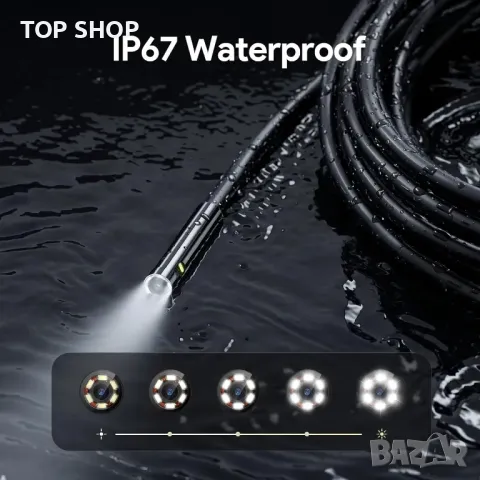 Бороскоп с двойна леща DEPSTECH, HD ендоскопска камера със светлина, 4,3-инчов IPS екран, IP67, снимка 5 - Други стоки за дома - 49551977