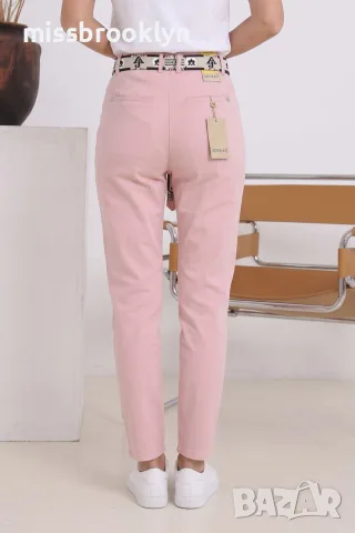 Панталон “Pink MomFit Adorati” – светло розов панталон с колан арт.8032, снимка 2 - Панталони - 55821239