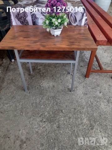  Градинска Маса със метална конструкция , снимка 3 - Градински мебели, декорация  - 51099753