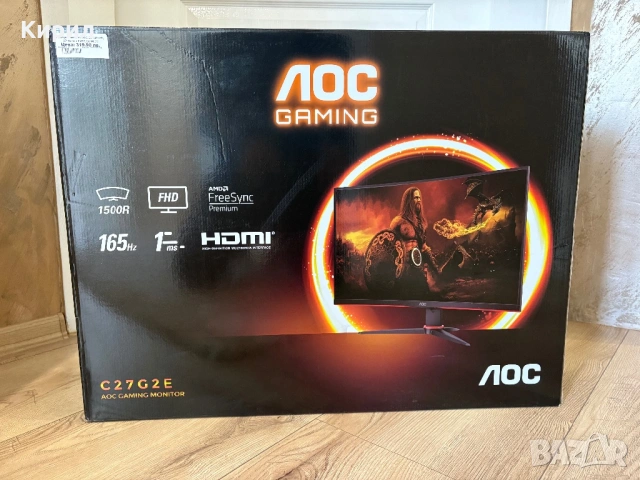 Геймърски монитор AOC C27G2E за части, снимка 3 - Монитори - 53708960