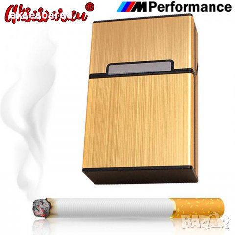 Нова метална кутия табакера с магнитен капак за 80 мм стандартни цигари модна за подарък стилна и кр, снимка 8 - Табакери - 39430966