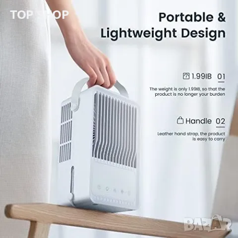 Нов Преносим охладител за въздух персонален мини климатик вентилатор, снимка 3 - Вентилатори - 49567193