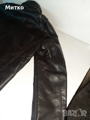 Ново черно мъжко кожено яке на LC WAIKIKI размер 2XL, снимка 7 - Якета - 53078508