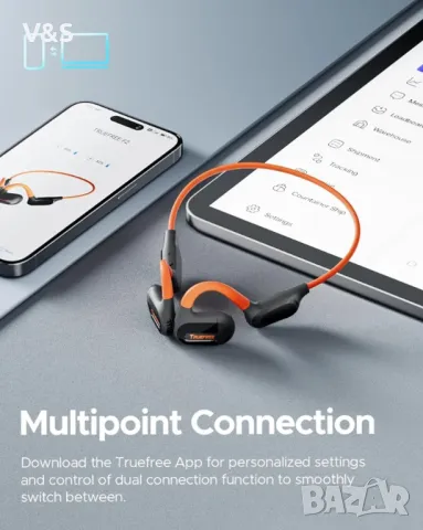 truefree F2 Open слушалки за уши Bluetooth 5.3 Air Conduction Безжични слушалки Спортни слушалки с 1, снимка 8 - Bluetooth слушалки - 48529271