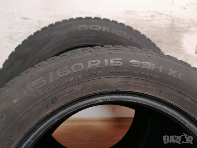2 бр. 215/60/16 Nokian / зимни гуми , снимка 5 - Гуми и джанти - 39531877