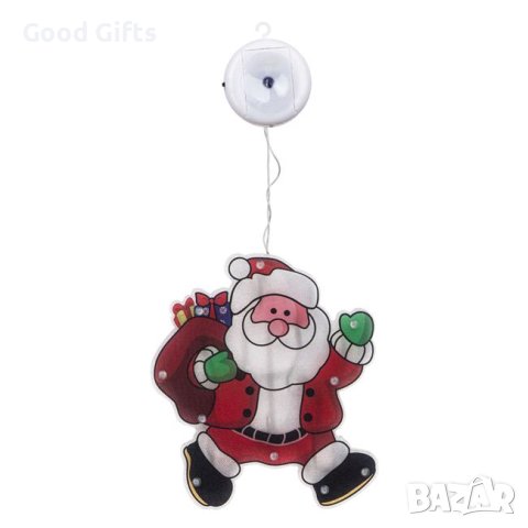 LED Светеща Коледна декоративна фигурка Дядо Коледа, 20cm, снимка 2 - Декорация за дома - 42703837