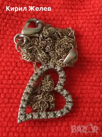 СРЕБЪРЕН ПЕНДАНТ СЪРЧИЦЕ СРЕБРО 925 с ЦИРКОНИ и СРЕБЪРНА 925 ВЕРИЖКА с ПОСРЕБРЕНА ЗАКОПЧАЛКА 49772, снимка 12 - Колиета, медальони, синджири - 50489534