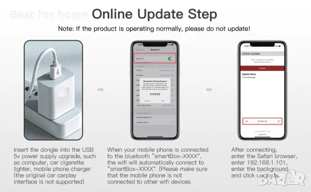Carplay Wireless Adapter от CARABC, снимка 8 - Аксесоари и консумативи - 48548854