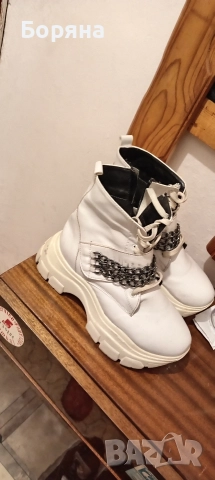 дамски ботуши бели. , снимка 4 - Дамски ботуши - 52926227