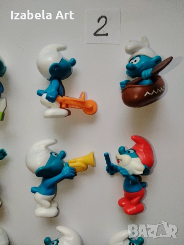 16бр фигури Kinder СМЪРФОВЕ/стари Киндер играчки от шоколадови яйца , снимка 3 - Колекции - 52022031