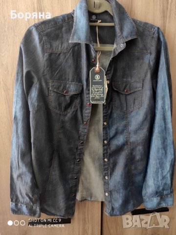 НАМАЛЕНА - Bogner Jeans нова дънкова риза , снимка 3 - Ризи - 41104394