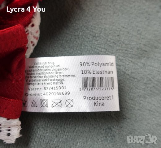 S/M червен плюшен комплект от прашка и бюстие, снимка 10 - Бельо - 40959474