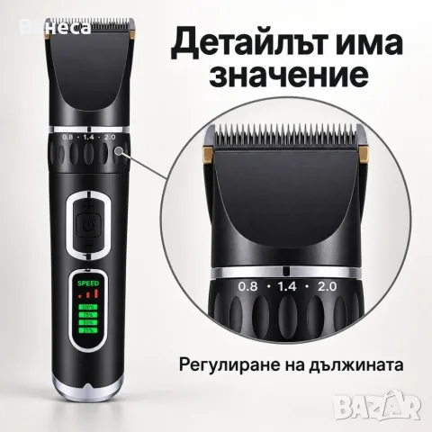 Комплект за подстригване на животни с дисплей и USB зареждане, снимка 8 - Други стоки за животни - 56235016